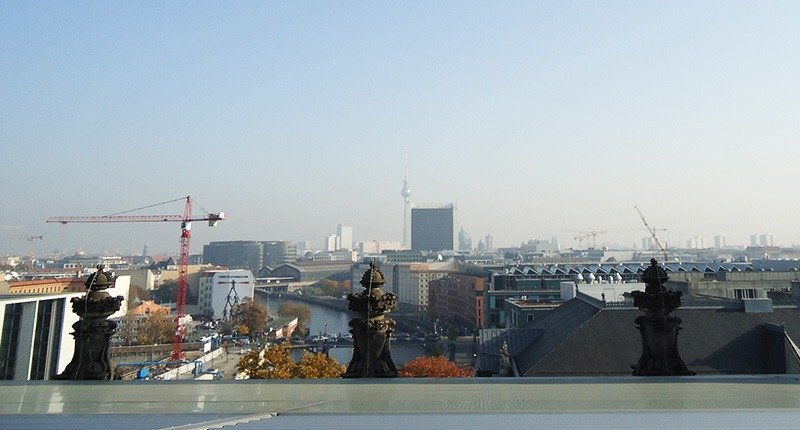 vista do topo do reichstag parlamento alemanha