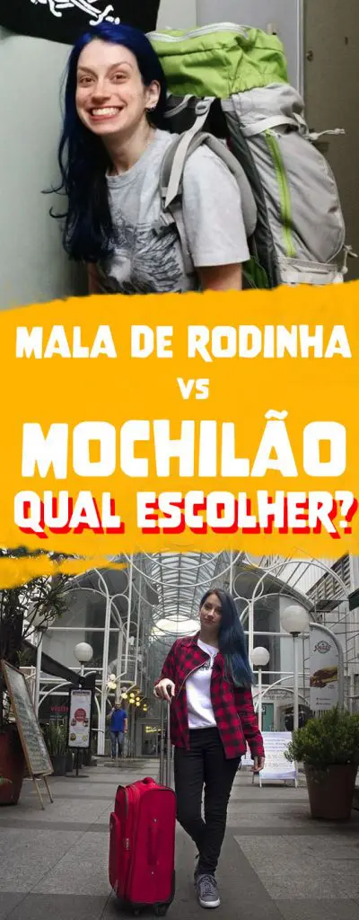 Viagem internacional, mala despachada, mochilão ou mala de rodinha
