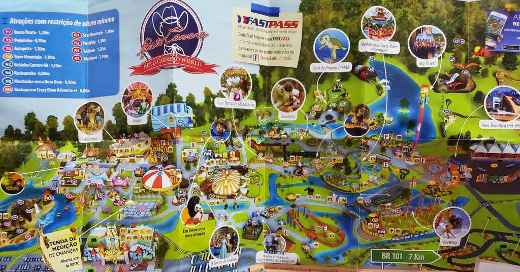 Os brinquedos e as áreas temáticas do parque Beto Carrero World, Meus  Roteiros de Viagem