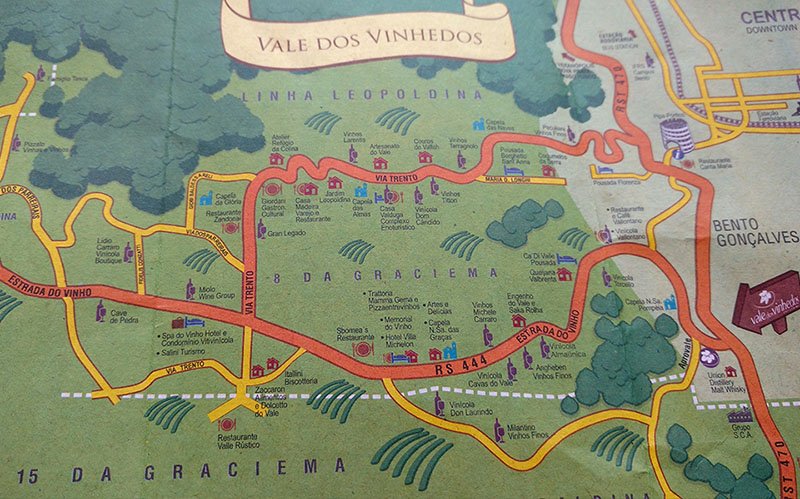 mapa do vale dos vinhedos bento goncalves