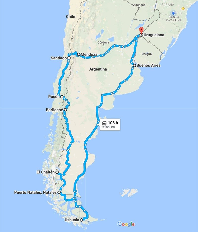 Como atravessar de carro as fronteiras de Brasil-Argentina-Chile?
