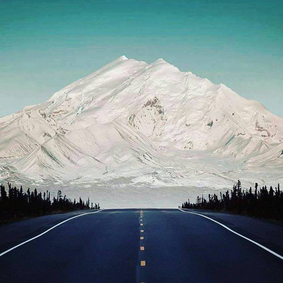 estrada montanha com neve estados unidos
