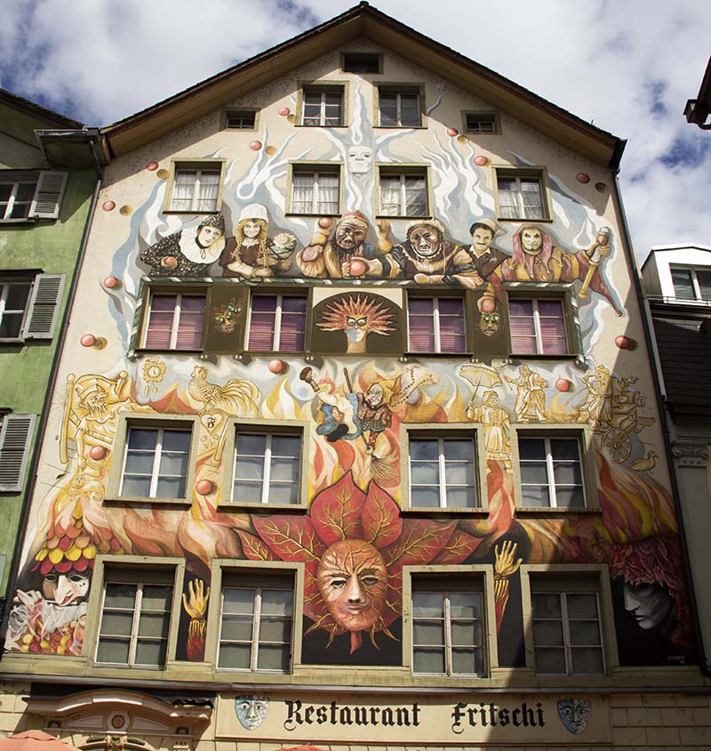 pintura carnaval lucerna suiça