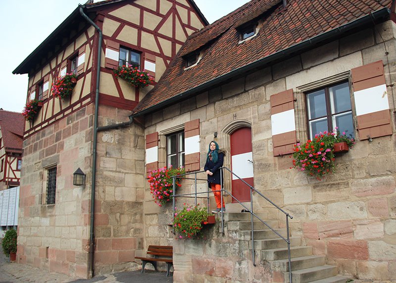 casa antiga dentro do castelo de nuremberg alemanha