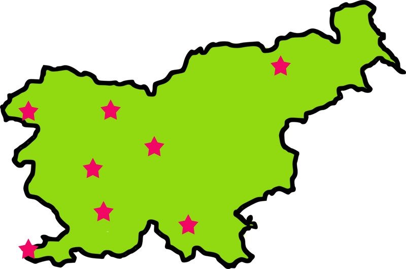 slovenia mapa roteiro