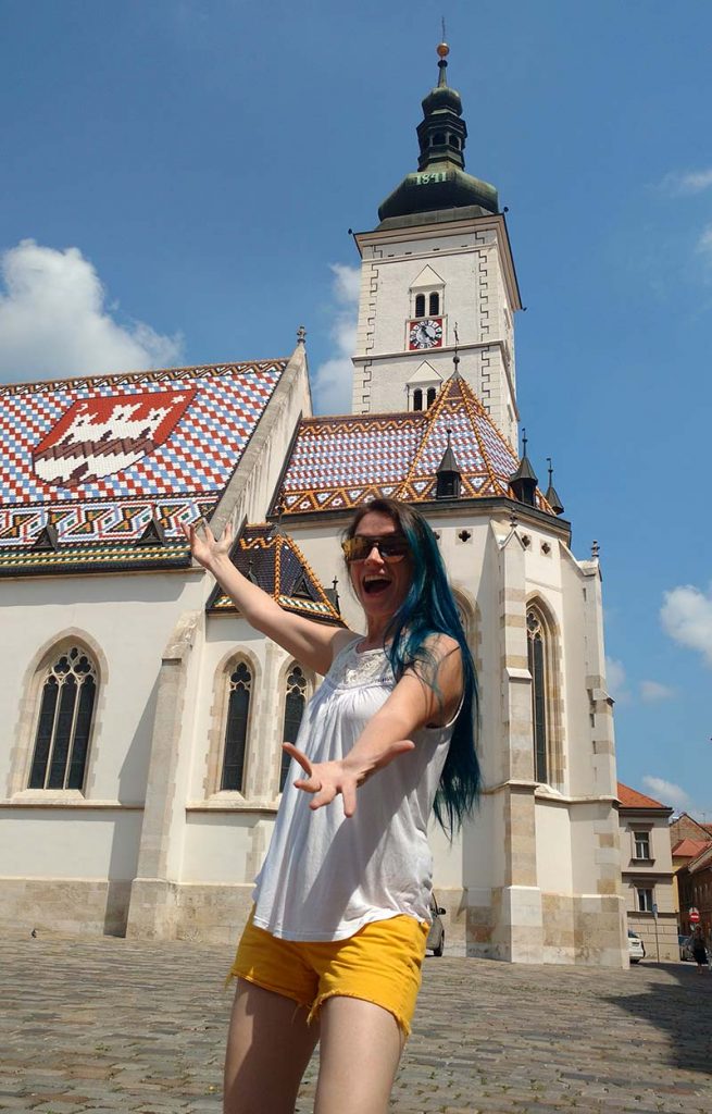 igreja telhado colorido croacia sagreb