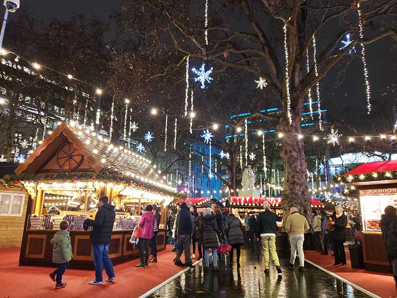 mercado de natal em londres leicester square