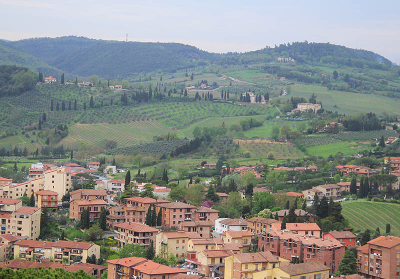 Paisagem típica da Toscana na Itália