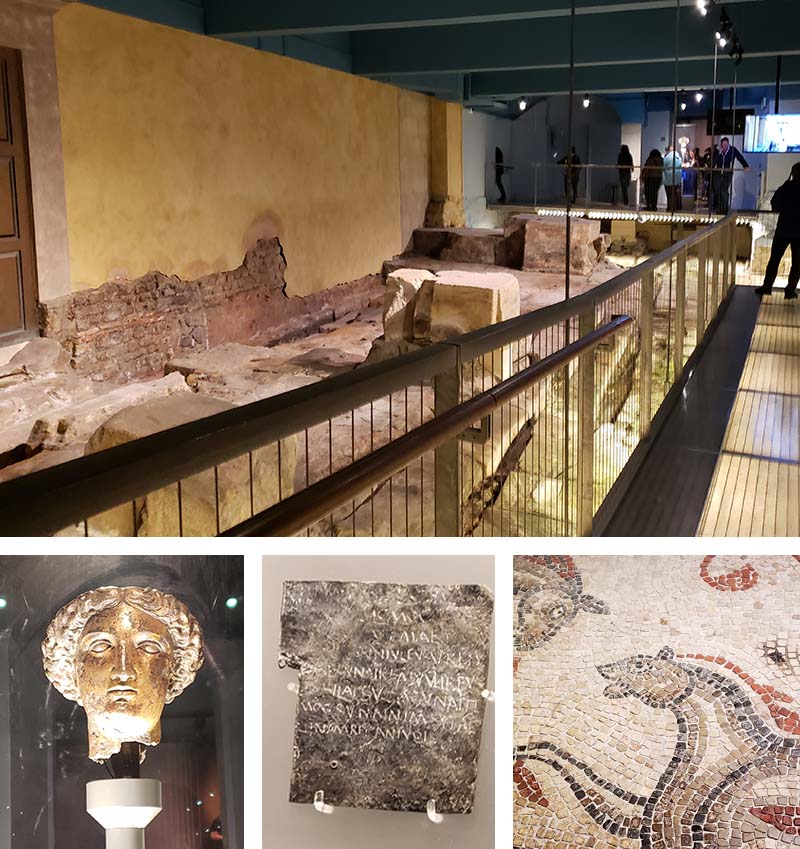 Interior e objetos no Roman Baths