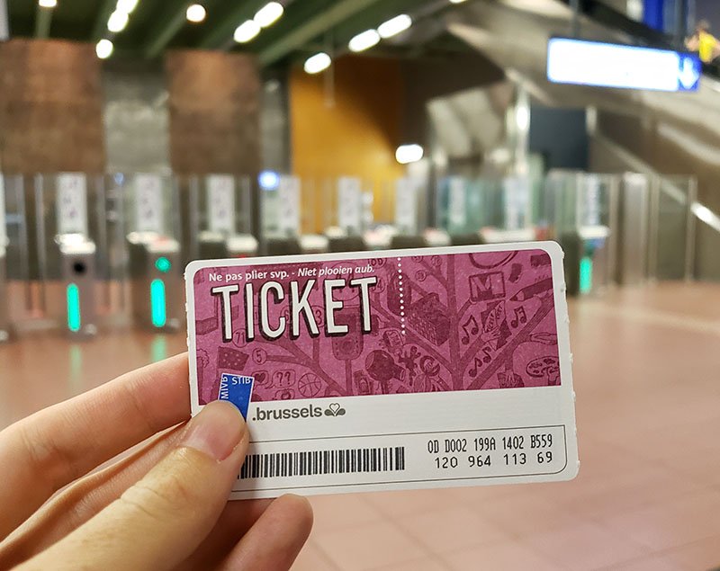bilhete metro bruxelas transporte publico