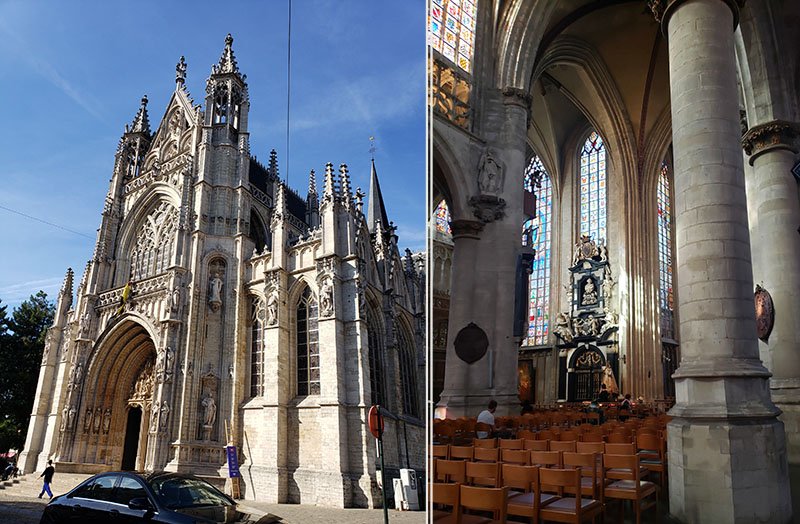 Catedral Notre Dame no bairro Sablon em Bruxelas