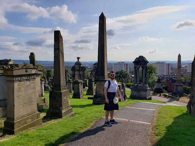 necropolis em glasgow jean faceiro de kilt
