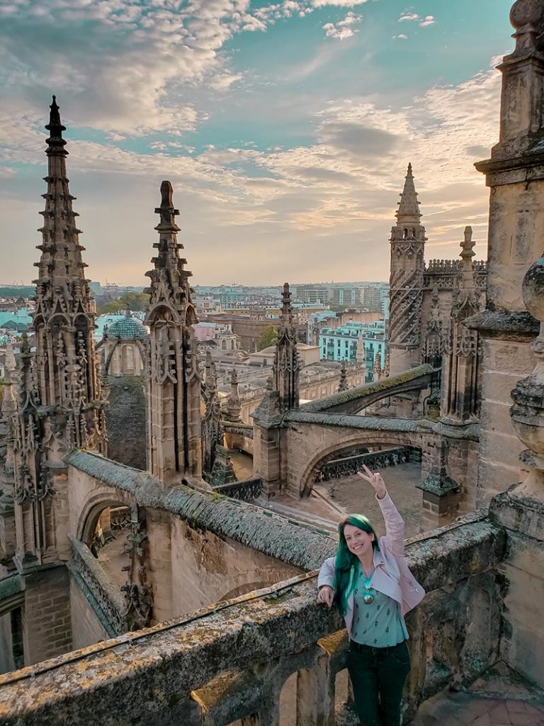 Vista incrível dos telhados da Catedral de Sevilha
