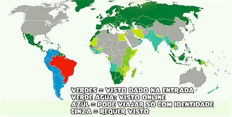 passaporte brasileiro paises que exigem visto