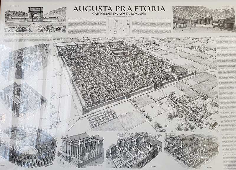 mapa cidade romana augusta pretoria aosta