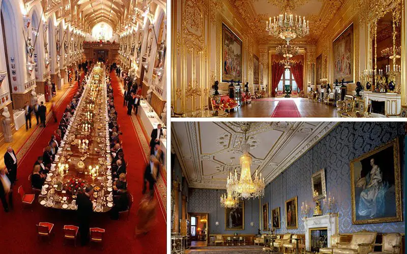 interior do castelo de windsor salas
