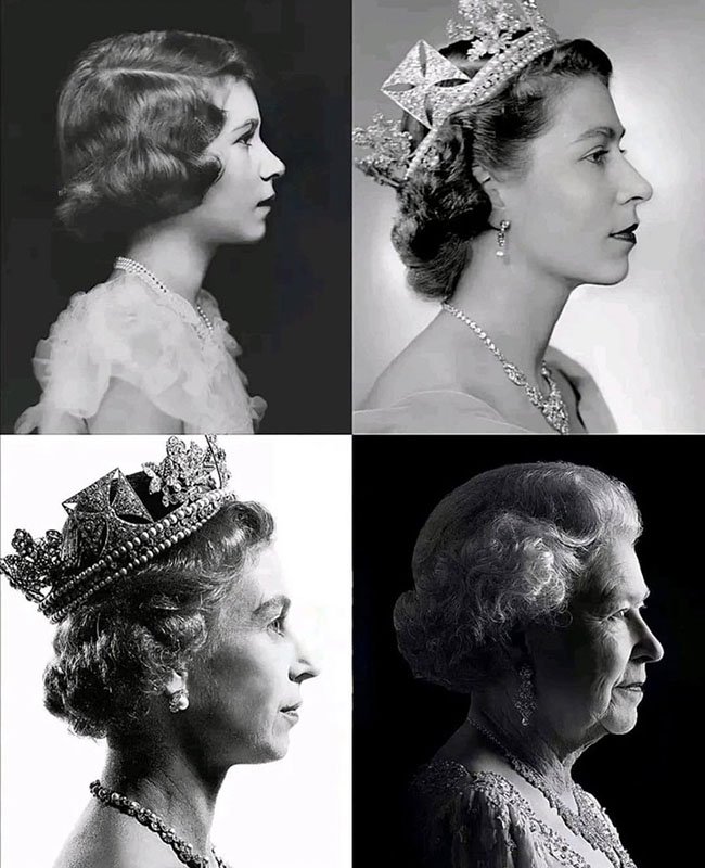 rainha elisabeth retratos longo dos anos