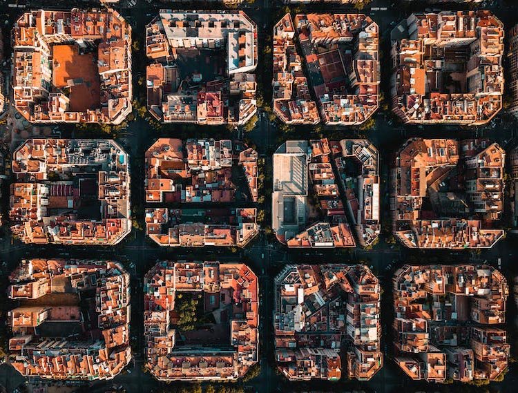 barcelona vista de cima arquitetura