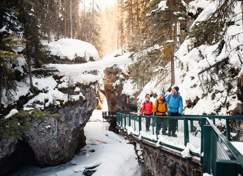 atracoes em banff johnston canyon