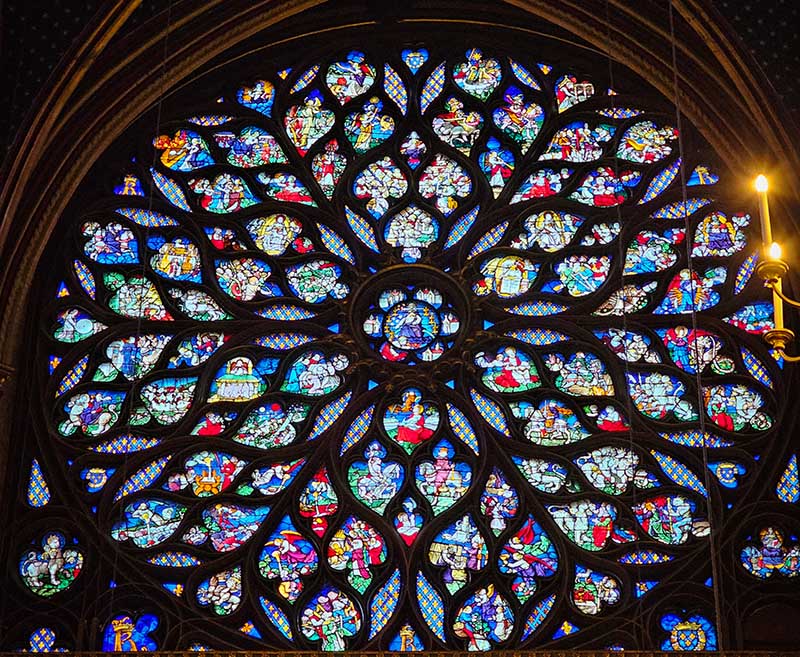 rosacea vitral sainte chapelle