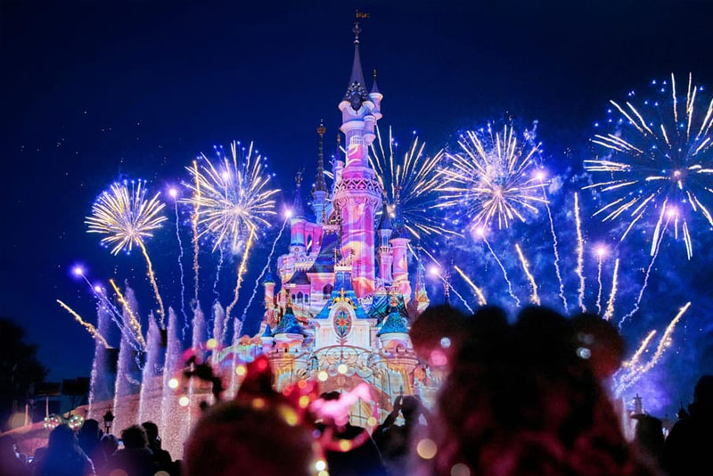 Show fogos de artificio  na Disney em Paris