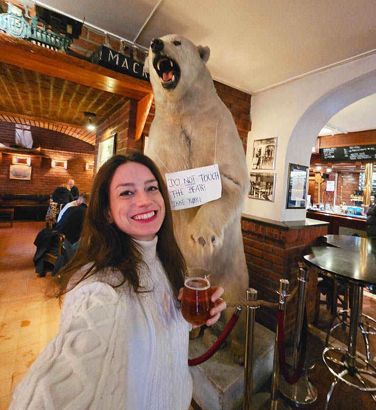 urso polar na noruega bar em tromso