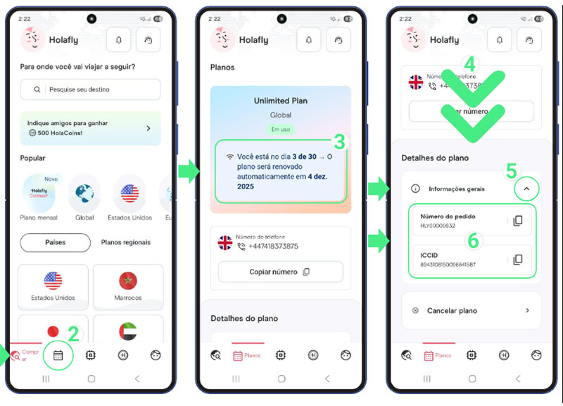 acessar os Holafly Plans no App
