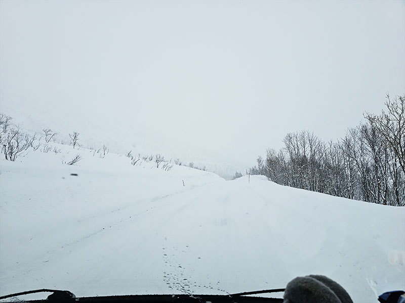 Chip de Internet na Noruega dirigir na neve