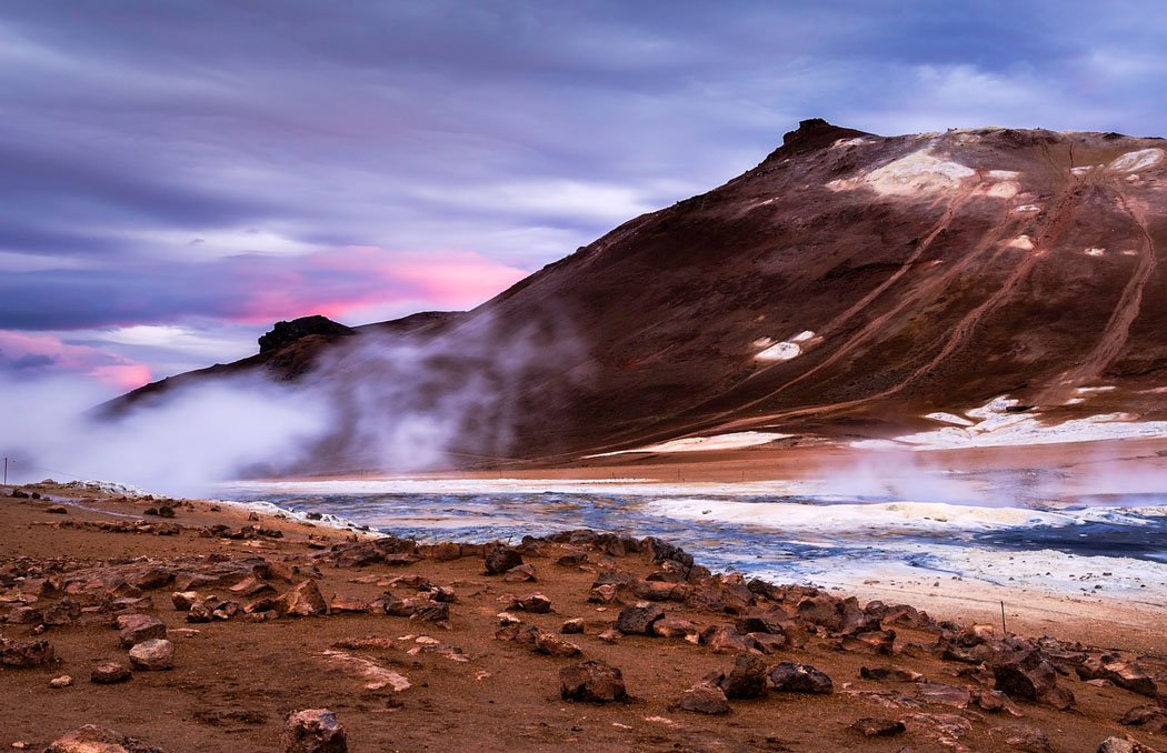 fotos para amar a Islândia cratera krafla Hverir geotermal