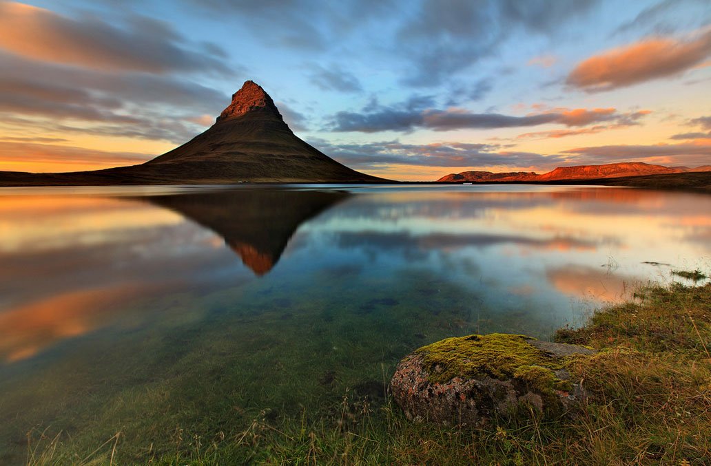 fotos para amar a Islândia por do sol da meia noite