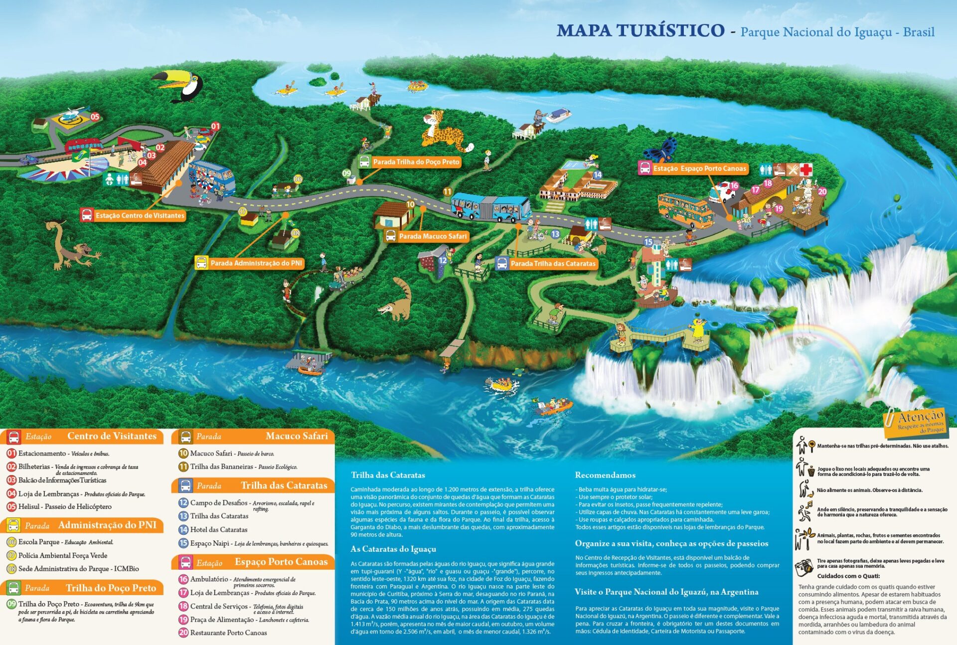 mapa cataratas do iguaçu brasil