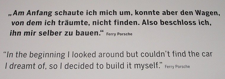 O museu da Porsche em Stuttgart frase