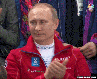 putin clapping hands