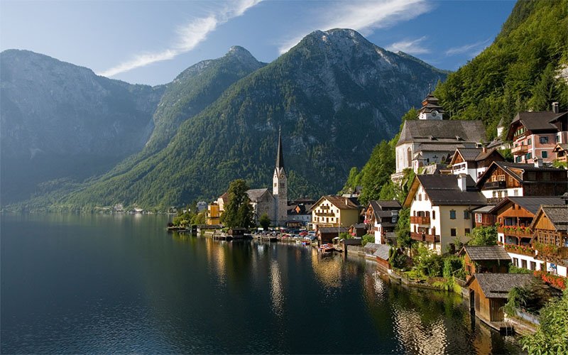 hallstatt cidades nas montanhas na europa