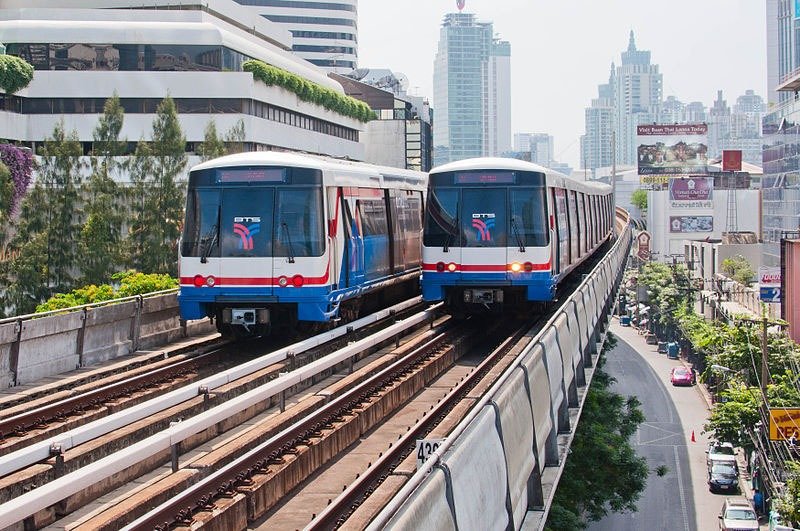 skytrain-bts transporte em bangkok
