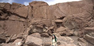 As cores do Valle del Arcoiris no Atacama e lhamas! pedras vale del arcoris atacama