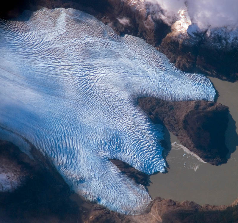 glaciar grey visto do espaço
