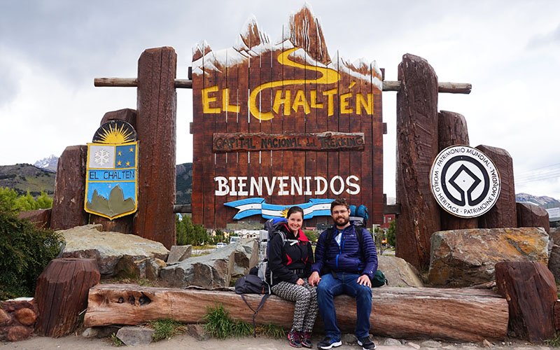 placa el chalten capital do trekking argentina