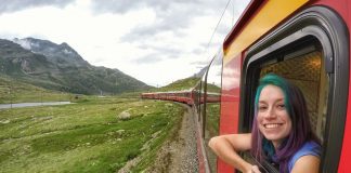 Bernina Express: trem panorâmico na Suíça! TREM PANORÂMICO NA SUÍÇA BERNINA EXPRESS DE TIRANO PARA CHUR