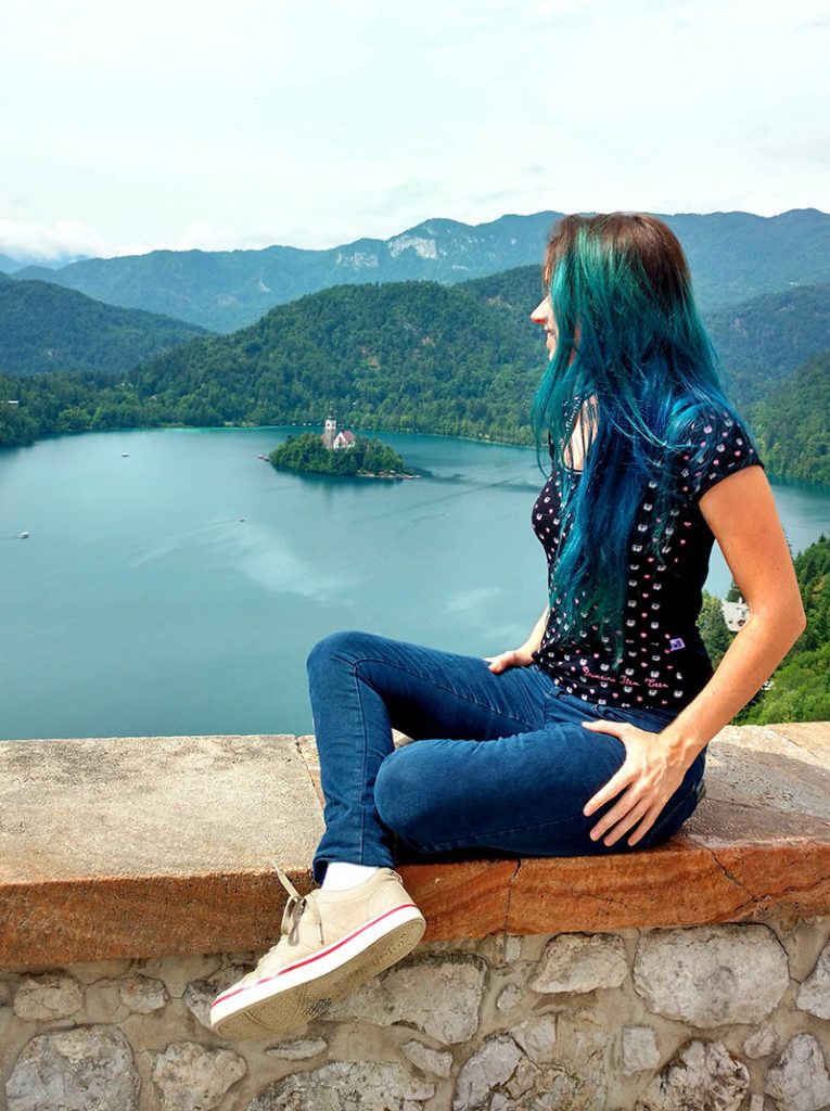 vista do castelo de bled ilha eslovenia