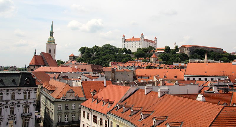 vista torre bratislava centro castelo