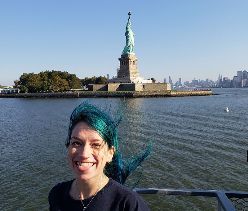 estatua da liberdade vista do ferry nova york