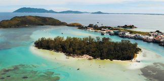 5 dicas para visitar a Ilha do Japonês em Cabo Frio Vista aérea da Ilha do Japonês