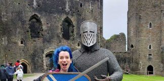 Castelo de Caerphilly e luta medieval no País de Gales Viagem Pais de Gales Castelo Caerphilly